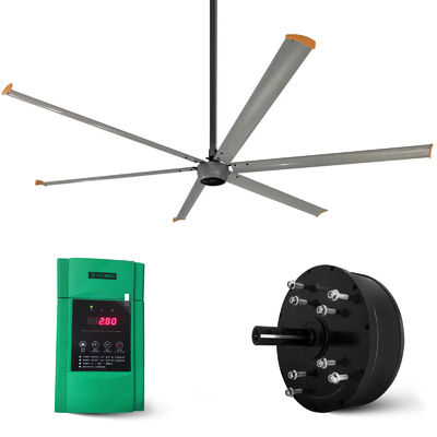Laag geluid 3 fase ventilator motor voor melkveehouderij 12ft 10ft 8ft High Volume Grote plafond ventilator