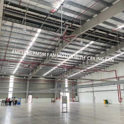 1500W 220v Industrial Ceiling HVLS Fan voor grote ruimtes 6,1m 7,3m 12ft 10ft Diameter