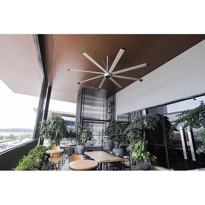 Plafondventilator voor bouwplaats Ventilatie 3,6 m Hoog volume 1500W 220V 10ft HVLS ventilator