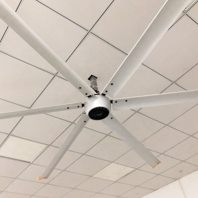 Rustige 1.5kW 24FT High Speed HVLS Grote industriële elektrische plafondventilator met PMSM-motor