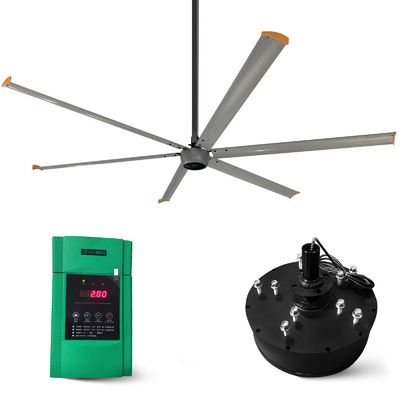 Stroomvoorziening 220V/380V 1500W PMSM Motor Grote industriële plafondventilator met axiale stroomventilatoren