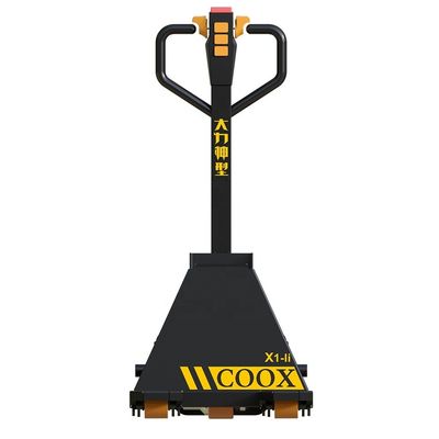 Elektrische vorktruck met 3 pallet-trans-jacktrucks en nylon-PU-wielen