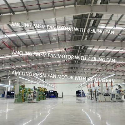 AL Blade Material Gearless Direct Drive Industrial Ceiling Fan voor aangepaste ondersteuning