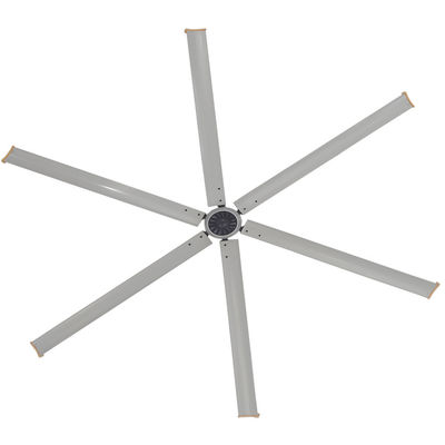 I Staalbalk gemonteerd Industrial 6 Blades Grote BLDC HVLS Plafondventilator Motor 24ft 7,3m